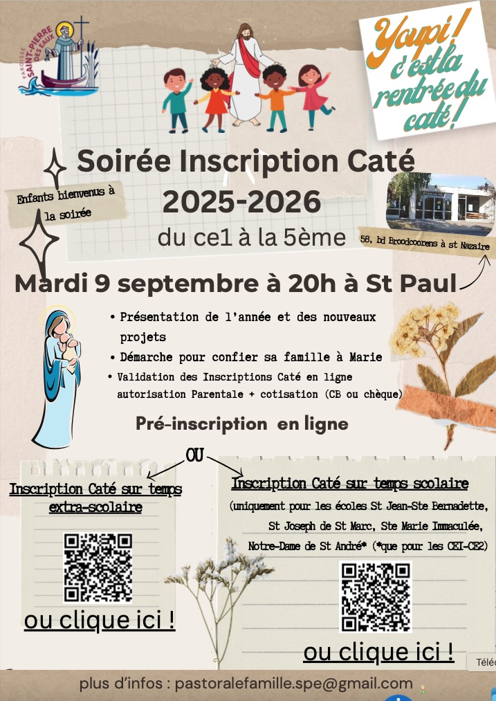 Inscription Caté 2025-2026 !