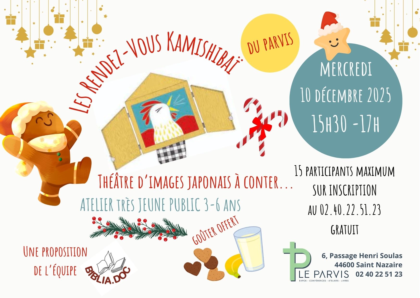 Atelier Kamishibaï pour les 3-6 ans au Parvis le 10 décembre