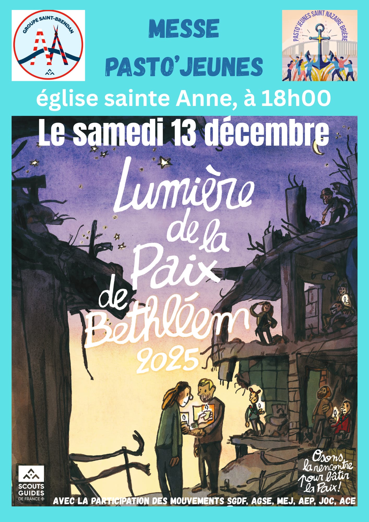 Messe Pasto’Jeunes Lumière de Bethléem