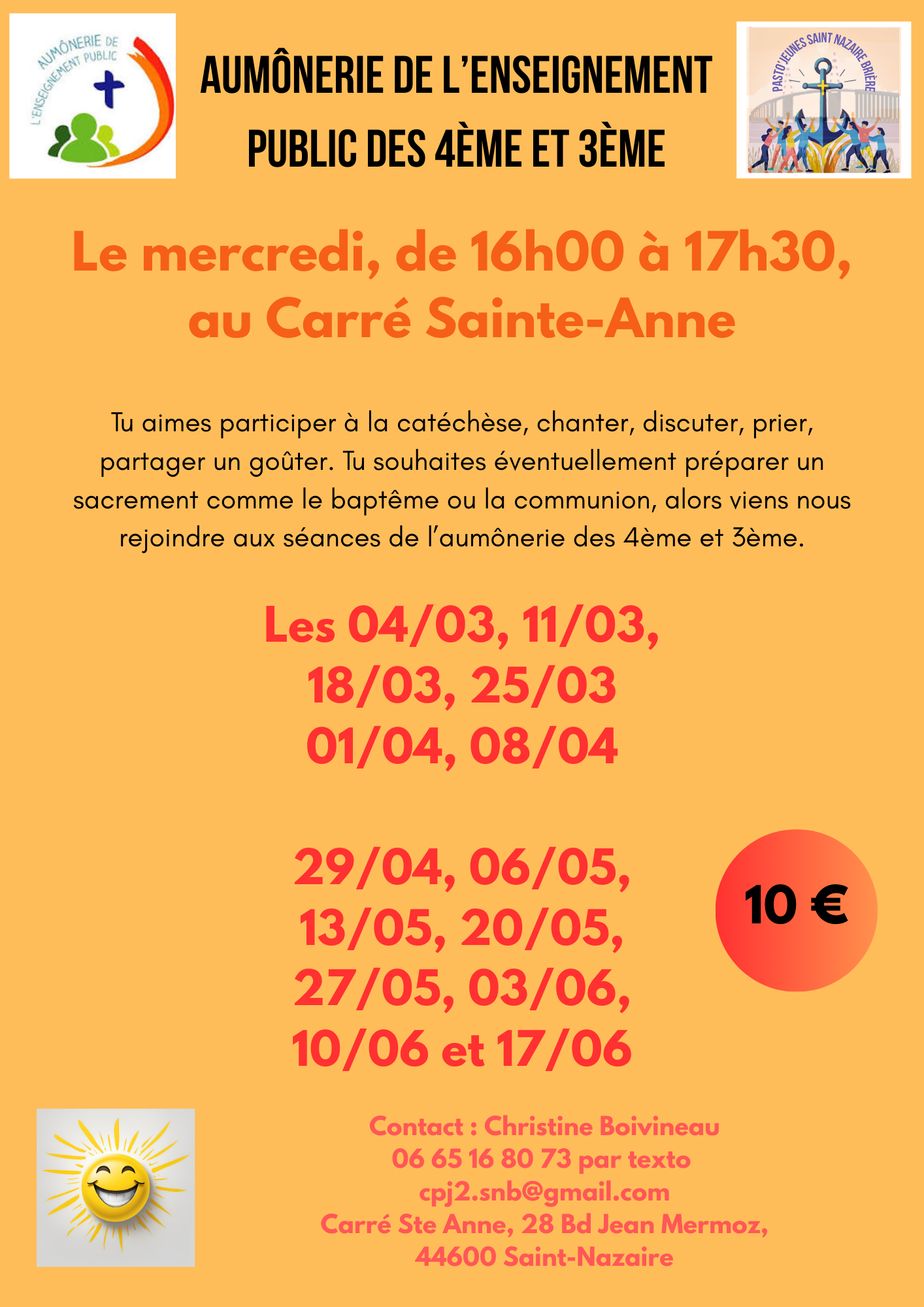 Aumônerie de l&rsquo;enseignement public 4°-3°