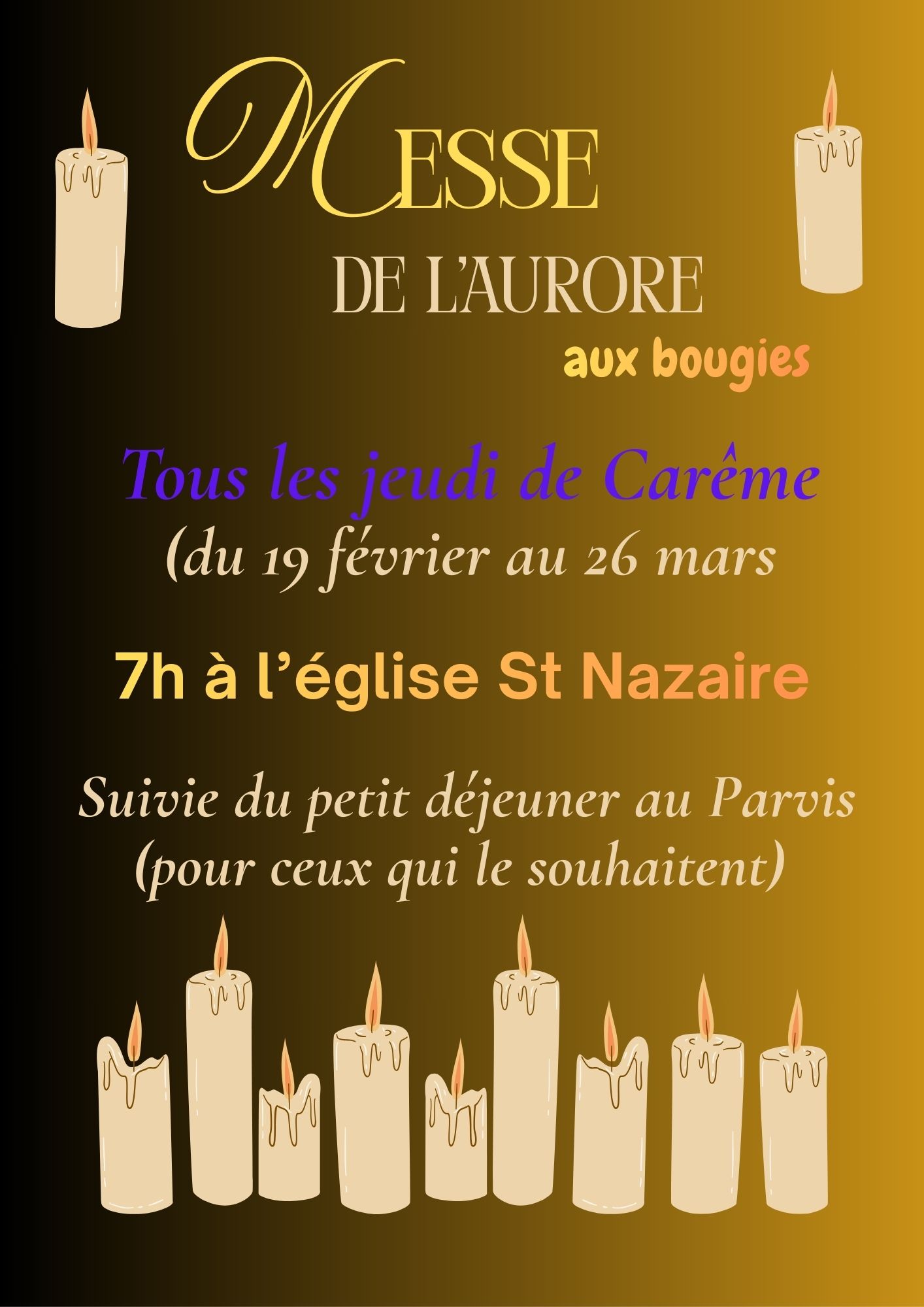 Messe de l&rsquo;aurore : Jeudi de Carême