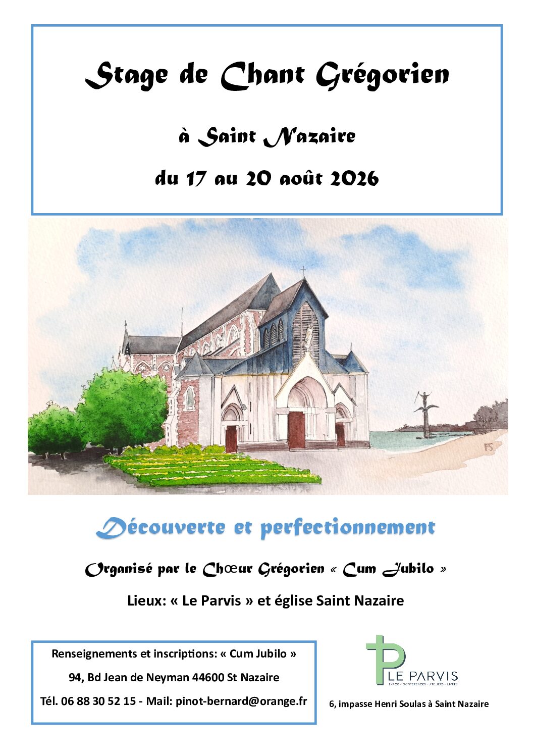 STAGE de CHANT GREGORIEN 2026