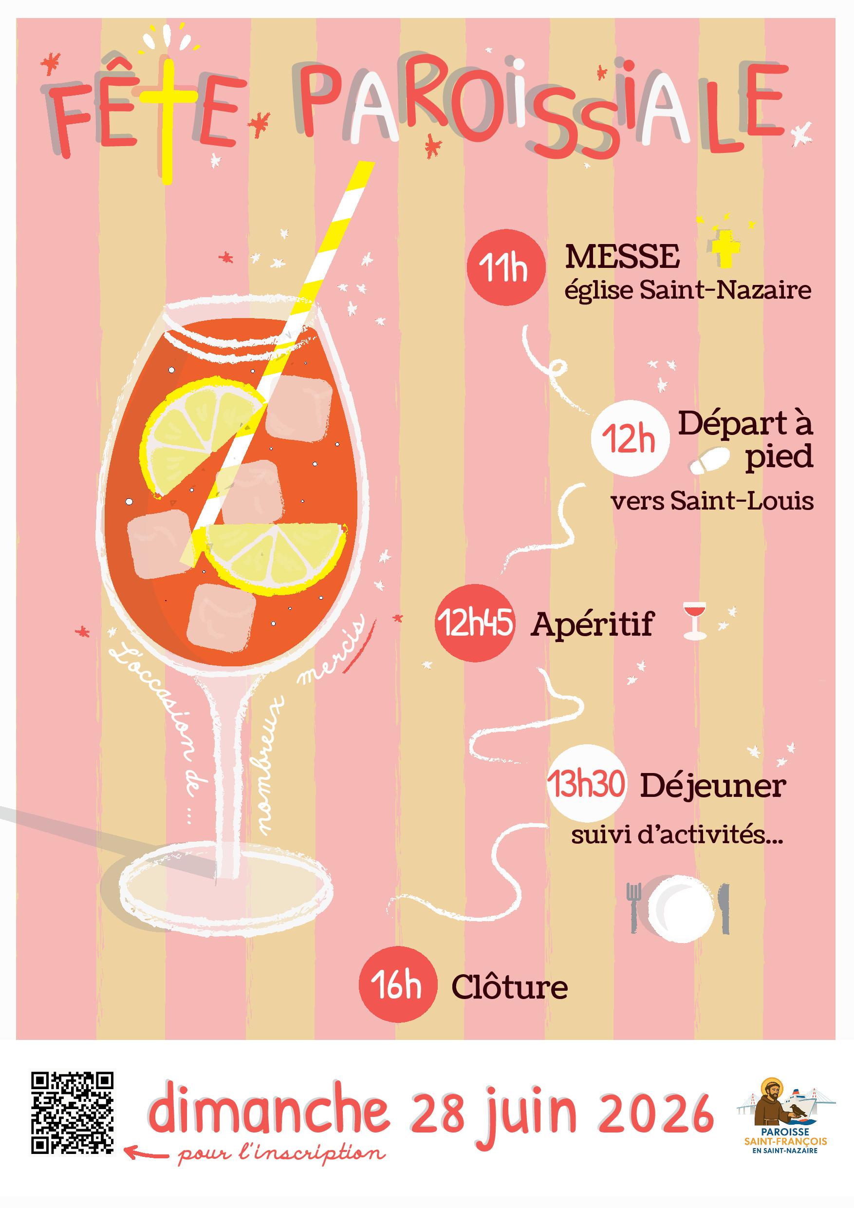 Fête paroissiale de fin d&rsquo;année : dimanche 28 juin