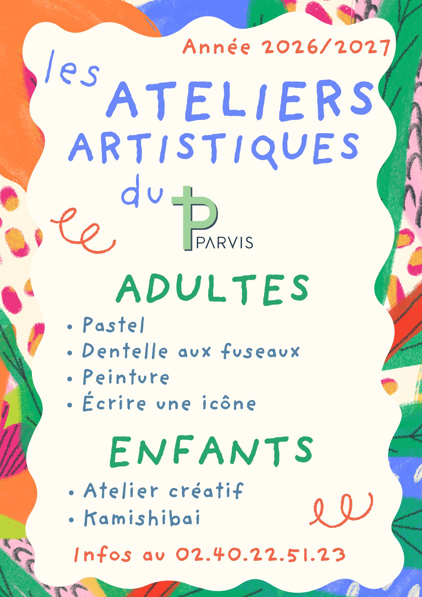 Ateliers artistiques au Parvis – Saison 2026/2027